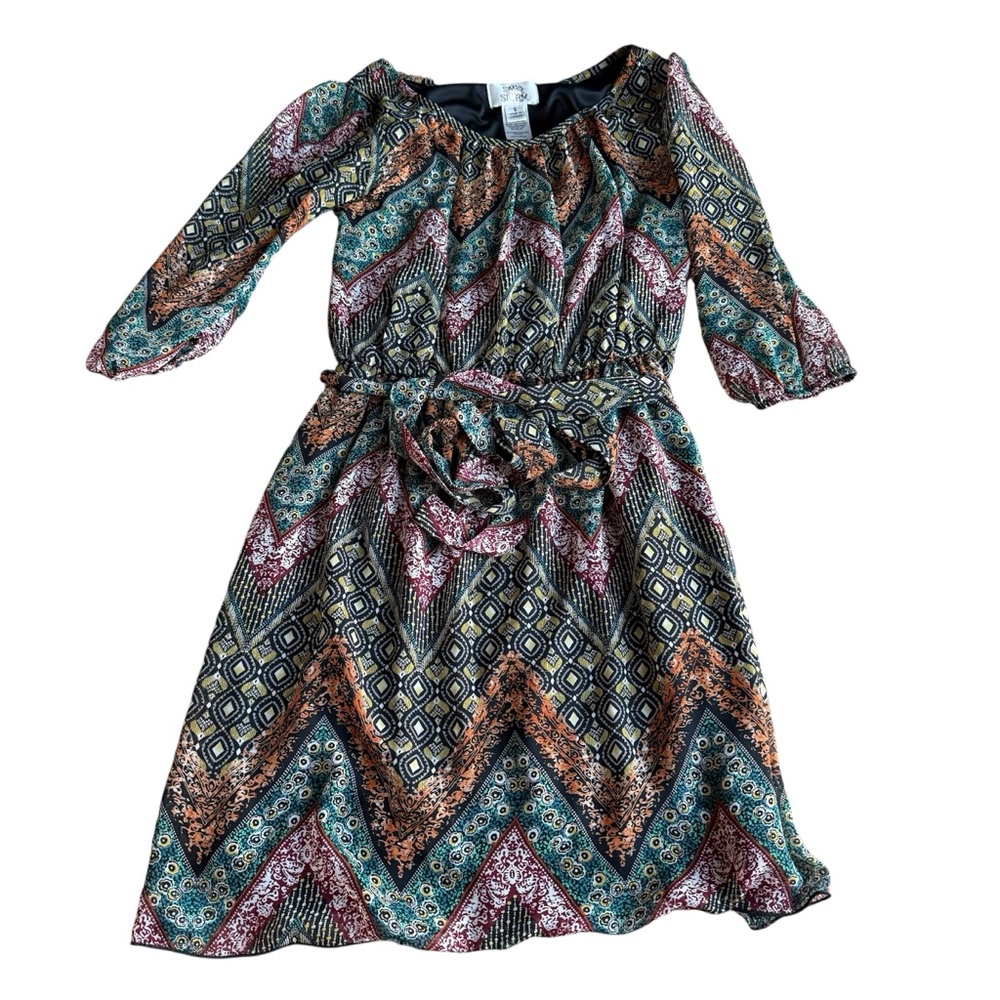 Sweet Storm Women’s Size S Multicolor Patterned Geometric Mini Artsy Dress